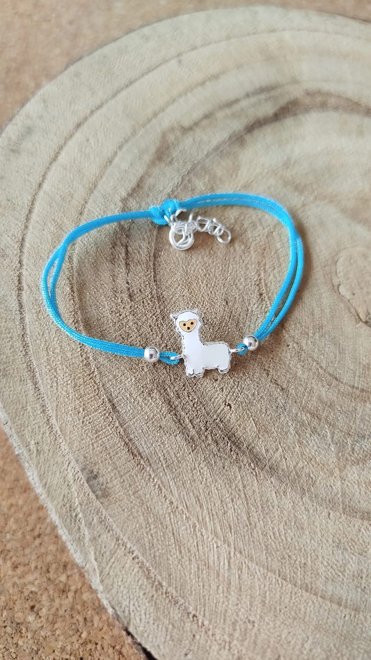 PULSEIRA INFANTIL ILHAMA BRANCA EM PRATA 925